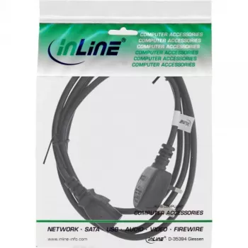 Kabel zasilający InLine wtyczka brytyjska męska / 3-stykowy IEC C13 męski, 1,8 m