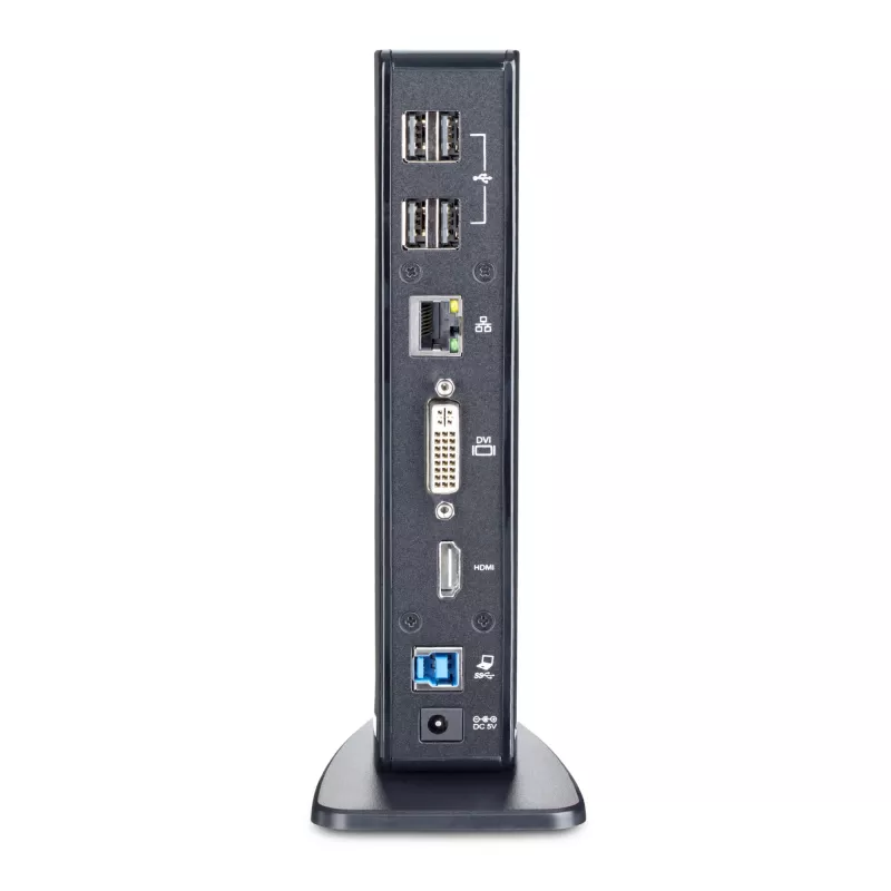 Stacja dokująca StarTech.com Dual Monitor USB 3.0 z HDMI - DVI - 6 portami USB~Stacja dokująca do laptopa Dual Monitor USB 3.0 z HDMI i DVI/VGA, 6-portowy hub USB-A, GbE, audio, uniwersalna dok Type-A - Windows/macOS/ChromeOS