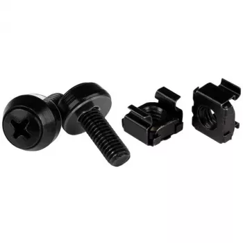 StarTech.com M6 x 12mm - Wkręty i nakrętki klatkowe - opakowanie 50 szt., czarne