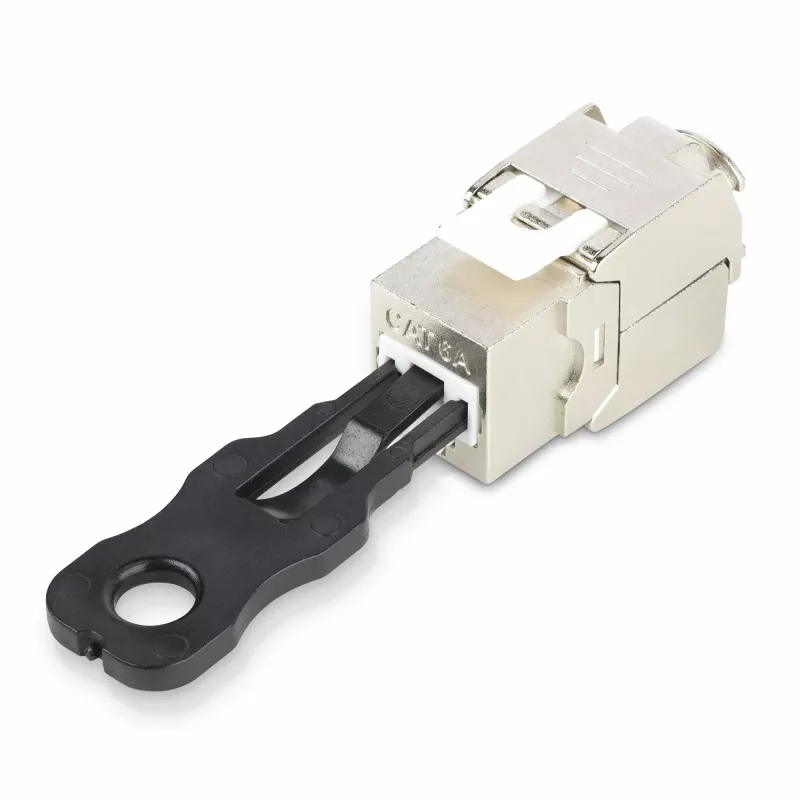 StarTech.com Blokady portów RJ45 – 10 szt. z kluczem zabezpieczającym, blokada portu RJ45 / osłona przeciwpyłowa, wielokrotnego użytku ochrona portu Ethernet/LAN, zatrzaskowa zaślepka RJ45 do serwerów/przełączników/płyt czołowych