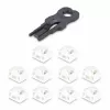 StarTech.com Blokady portów RJ45 – 10 szt. z kluczem zabezpieczającym, blokada portu RJ45 / osłona przeciwpyłowa, wielokrotnego użytku ochrona portu Ethernet/LAN, zatrzaskowa zaślepka RJ45 do serwerów/przełączników/płyt czołowych