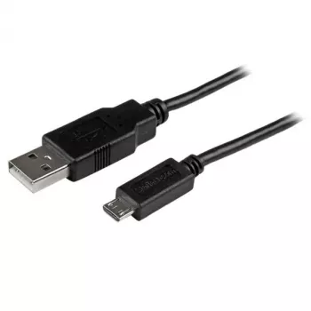 StarTech.com Krótki kabel Micro-USB - M/M - 15cm (6in), 0,15 m, USB A, Micro-USB B, USB 2.0, Męski/Męski, Czarny