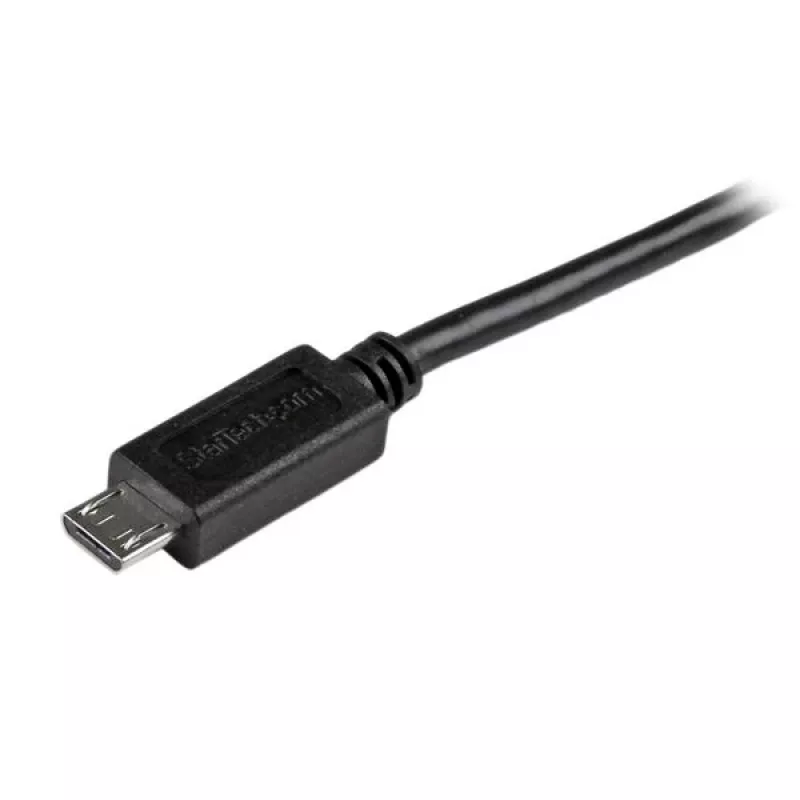 StarTech.com Krótki kabel Micro-USB - M/M - 15cm (6in), 0,15 m, USB A, Micro-USB B, USB 2.0, Męski/Męski, Czarny