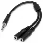 StarTech.com cienki Stereo Splitter kabel - 3.5mm Male to 2x 3.5mm Female