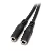 StarTech.com cienki Stereo Splitter kabel - 3.5mm Male to 2x 3.5mm Female