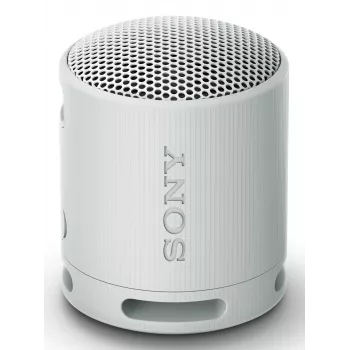 Sony SRS-XB100 - Bezprzewodowy przenośny głośnik Bluetooth, wytrzymały IP67 wodoodporny i pyłoszczelny, 16 godzin pracy na baterii, ekologiczny, na zewnątrz i w podróży, w kolorze jasnoszarym