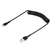 StarTech.com 50cm (20in) USB do Lightning, kabel MFi Certified, zwijany, czarny, wytrzymały płaszcz TPE wzmocniony włóknem aramidowym, wytrzymały zwijany kabel Lightning