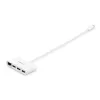 StarTech.com 3-Port USB-C Hub with Gigabit Ethernet - USB-C na 3x USB-A - Hub USB 3.0 - Biały