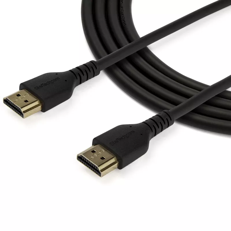 StarTech.com 3ft (1m) cienki kabel HDMI 2.0, elastyczny przewód HDMI z certyfikatem Premium i Ethernetem, UHD 4K 60 Hz HDR10, wytrzymała konstrukcja z włókna aramidowego i płaszczem TPE