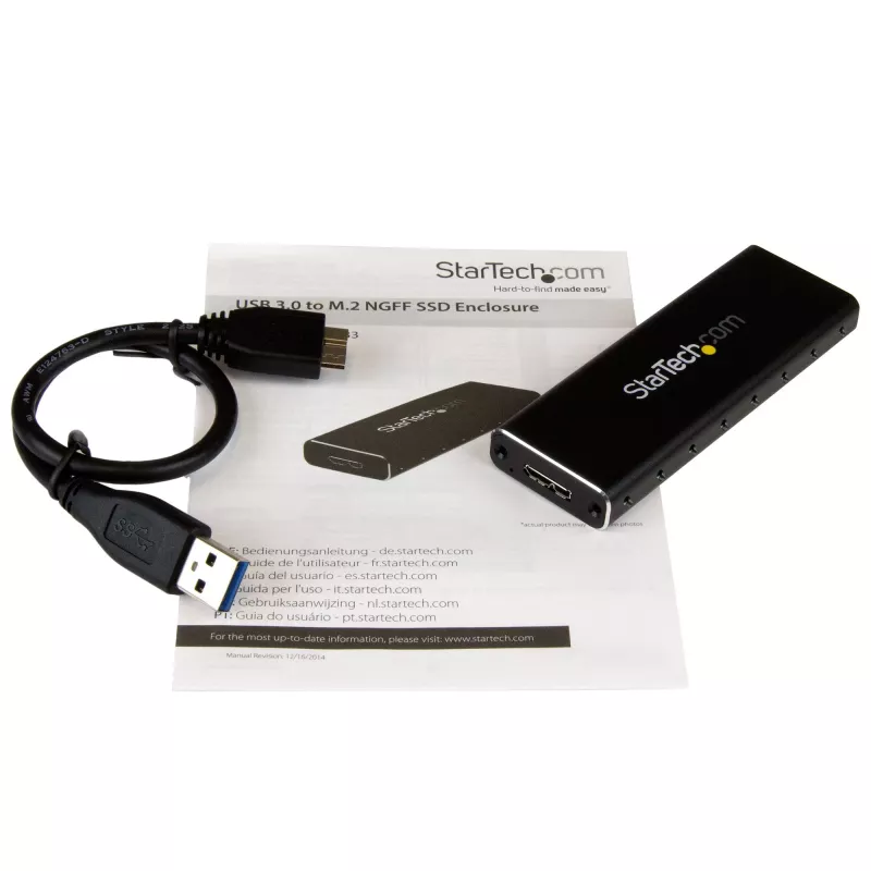 StarTech.com Obudowa na dysk SSD M.2 dla dysków SSD SATA M.2 - USB 3.0 (5 Gb/s) z UASP