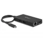 StarTech.com Wieloportowy adapter USB-C — Przenośna stacja dokująca podróżna z HDMI 4K — Przekazywanie mocy 60 W, GbE, 2-portowy koncentrator USB-A 3.0 — Poręczna mini stacja dokująca USB Type-C do laptopa