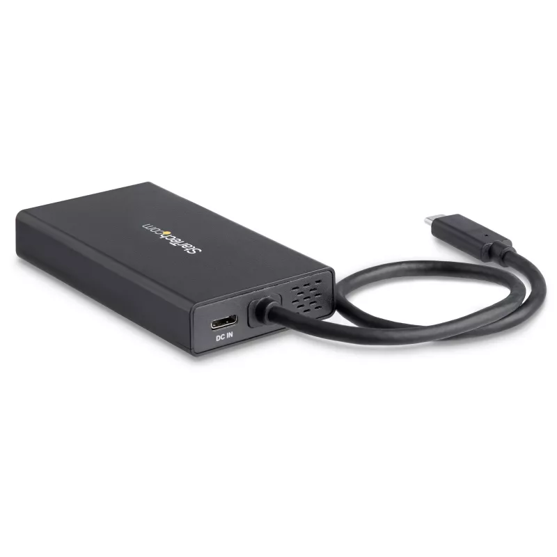 StarTech.com Wieloportowy adapter USB-C — Przenośna stacja dokująca podróżna z HDMI 4K — Przekazywanie mocy 60 W, GbE, 2-portowy koncentrator USB-A 3.0 — Poręczna mini stacja dokująca USB Type-C do laptopa