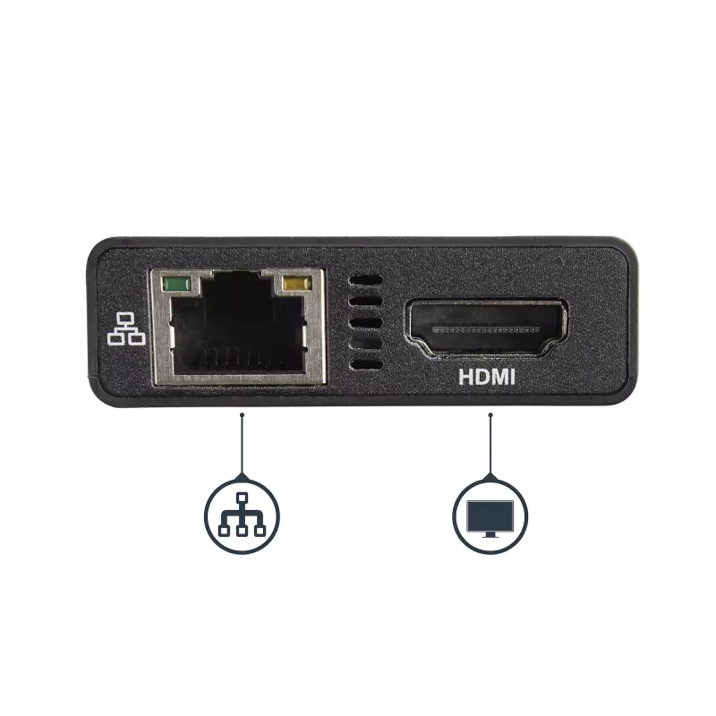 StarTech.com Wieloportowy adapter USB-C — Przenośna stacja dokująca podróżna z HDMI 4K — Przekazywanie mocy 60 W, GbE, 2-portowy koncentrator USB-A 3.0 — Poręczna mini stacja dokująca USB Type-C do laptopa