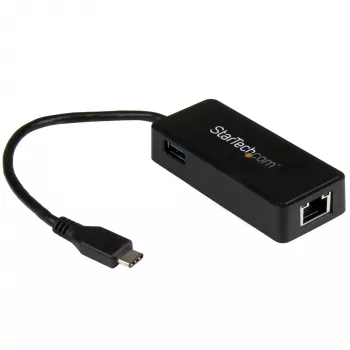 StarTech.com Karta sieciowa USB-C na Gigabit Ethernet z dodatkowym portem USB 3.0