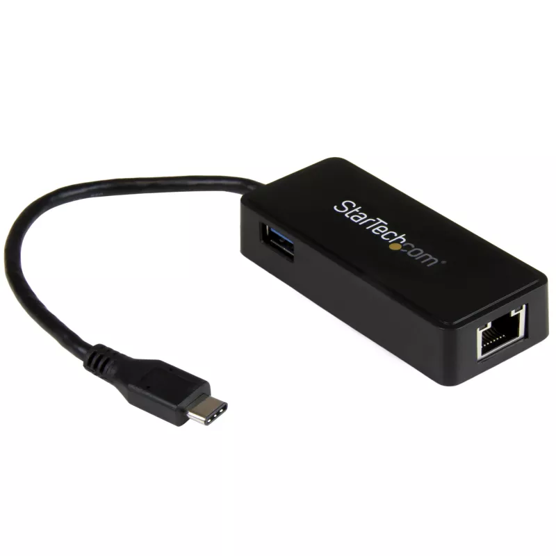 StarTech.com Karta sieciowa USB-C na Gigabit Ethernet z dodatkowym portem USB 3.0