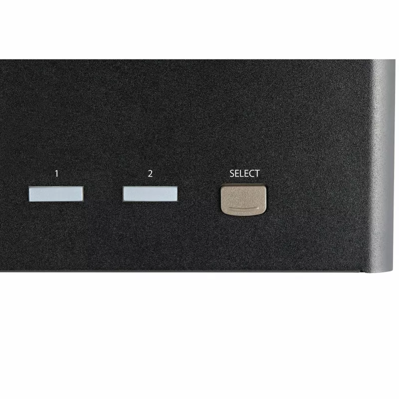 StarTech.com 2-portowy przełącznik KVM DisplayPort do trzech monitorów - 4K 60 Hz UHD HDR - stacjonarny DP 1.2 KVM z koncentratorem USB 3.0 2-portowym (5 Gb/s) i 4 portami USB 2.0 HID, audio - przełączanie skrótami klawiszowymi - TAA