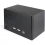 StarTech.com Przełącznik KVM DisplayPort Quad Monitor 2-portowy - 4K 60Hz UHD HDR - Desktop 4K DP 1.2 KVM z hubem USB 3.0 2-portowym (5Gbps) i 4 portami USB 2.0 HID, Audio - Przełączanie skrótami klawiszowymi - TAA
