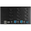 StarTech.com Przełącznik KVM DisplayPort Quad Monitor 2-portowy - 4K 60Hz UHD HDR - Desktop 4K DP 1.2 KVM z hubem USB 3.0 2-portowym (5Gbps) i 4 portami USB 2.0 HID, Audio - Przełączanie skrótami klawiszowymi - TAA