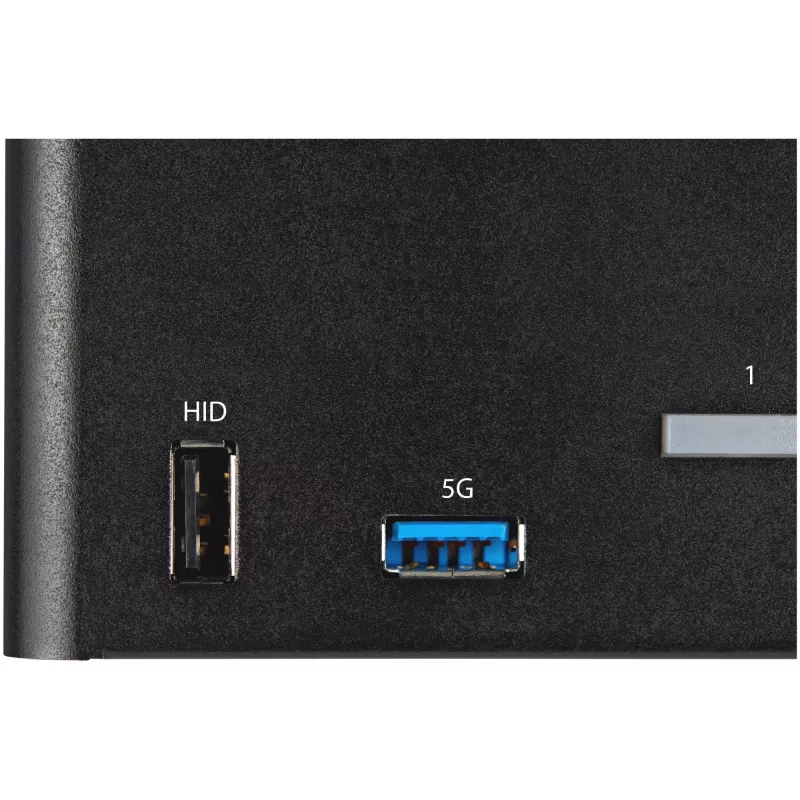 StarTech.com Przełącznik KVM DisplayPort Quad Monitor 2-portowy - 4K 60Hz UHD HDR - Desktop 4K DP 1.2 KVM z hubem USB 3.0 2-portowym (5Gbps) i 4 portami USB 2.0 HID, Audio - Przełączanie skrótami klawiszowymi - TAA