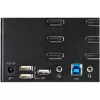 StarTech.com Przełącznik KVM DisplayPort Quad Monitor 2-portowy - 4K 60Hz UHD HDR - Desktop 4K DP 1.2 KVM z hubem USB 3.0 2-portowym (5Gbps) i 4 portami USB 2.0 HID, Audio - Przełączanie skrótami klawiszowymi - TAA