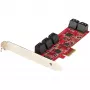 StarTech.com Karta PCIe SATA - 10-portowa karta rozszerzeń PCIe SATA - 6 Gb/s - niski/pełny profil - złącza SATA ułożone warstwowo - ASM1062 Non-RAID - konwerter/adapter PCI Express na SATA