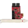 StarTech.com Karta PCIe SATA - 10-portowa karta rozszerzeń PCIe SATA - 6 Gb/s - niski/pełny profil - złącza SATA ułożone warstwowo - ASM1062 Non-RAID - konwerter/adapter PCI Express na SATA