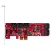 StarTech.com Karta PCIe SATA - 10-portowa karta rozszerzeń PCIe SATA - 6 Gb/s - niski/pełny profil - złącza SATA ułożone warstwowo - ASM1062 Non-RAID - konwerter/adapter PCI Express na SATA