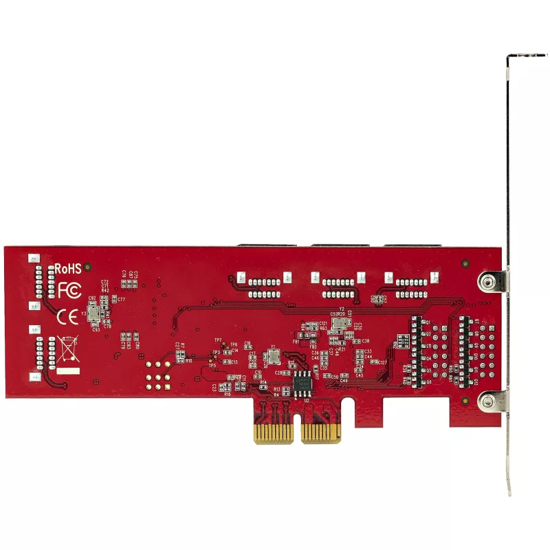 StarTech.com Karta PCIe SATA - 10-portowa karta rozszerzeń PCIe SATA - 6 Gb/s - niski/pełny profil - złącza SATA ułożone warstwowo - ASM1062 Non-RAID - konwerter/adapter PCI Express na SATA