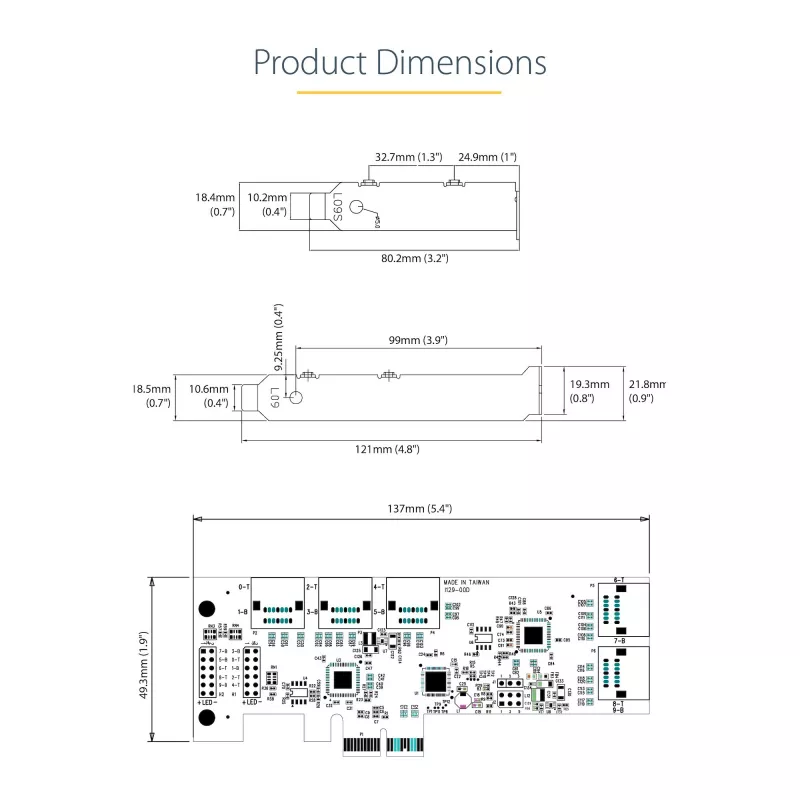 StarTech.com Karta PCIe SATA - 10-portowa karta rozszerzeń PCIe SATA - 6 Gb/s - niski/pełny profil - złącza SATA ułożone warstwowo - ASM1062 Non-RAID - konwerter/adapter PCI Express na SATA