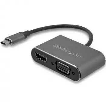StarTech.com Adapter USB-C do VGA i HDMI — 2 w 1 — 4K 30 Hz — Kosmiczna szarość