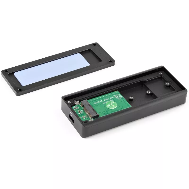 StarTech.com Obudowa USB-C 10Gbps na dysk SSD M.2 NVMe PCIe - Wzmocniona aluminiowa zewnętrzna obudowa M.2 PCIe M-Key IP67 - Odczyt/zapis 1GB/s - Obsługa 2230/2242/2260/2280 - Kompatybilna z TB3 - Mac/PC