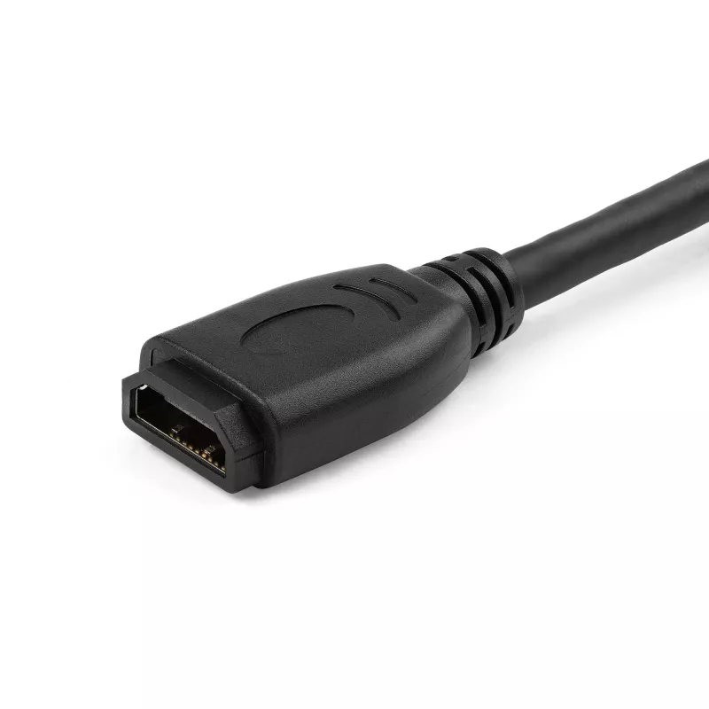 StarTech.com Przedłużacz HDMI 6 cali (15 cm) – Kabel 4K 60 Hz High Speed HDMI 2.0 z Ethernet – Krótki przedłużacz HDMI – Adapter przedłużający HDMI męski na żeński