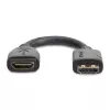 StarTech.com Przedłużacz HDMI 6 cali (15 cm) – Kabel 4K 60 Hz High Speed HDMI 2.0 z Ethernet – Krótki przedłużacz HDMI – Adapter przedłużający HDMI męski na żeński