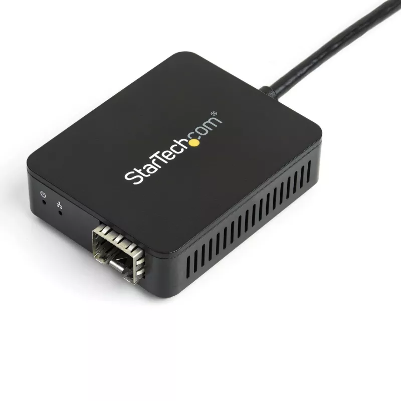 StarTech.com Konwerter USB 3.0 na światłowód - Kompaktowy adapter USB do otwartego SFP - Adapter sieciowy USB do Gigabit Ethernet - Adapter światłowodowy USB 3.0 kompatybilny ze światłowodem wielomodowym (MMF)/jednomodowym (SMF)
