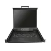 StarTech.com 8-portowa konsola KVM do montażu w szafie rack z kablami 1,8 m – zintegrowany przełącznik KVM z monitorem LCD 19 cali – w pełni funkcjonalna szuflada KVM LCD 1U – OSD KVM – wytrzymała, MTBF 50 000 h – obsługa USB + VGA