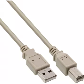 Kabel USB 2.0 Typ A męski / Typ B męski szary 1,8 m InLine 34518L