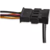 StarTech.com Kabel rozgałęziacza zasilania 4x SATA, SATA 15-pin, 4 x SATA, 0,4 m, Męski, Żeński, Czarny