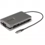 StarTech.com USB C Multiport Adapter - USB C do 4K 60Hz HDMI 2.0 - 2-portowy hub USB 10Gbps - 100W Power Delivery Pass-through - GbE - SD/MicroSD - mini stacja dokująca USB Type-C - kabel 10 cali