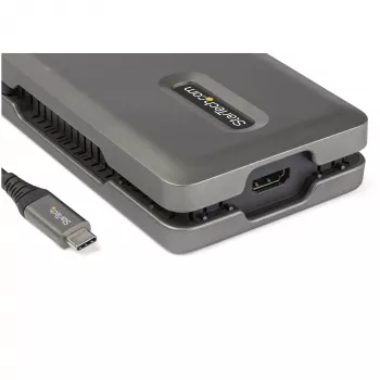 StarTech.com USB C Multiport Adapter - USB C do 4K 60Hz HDMI 2.0 - 2-portowy hub USB 10Gbps - 100W Power Delivery Pass-through - GbE - SD/MicroSD - mini stacja dokująca USB Type-C - kabel 10 cali