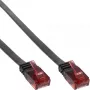 InLine Płaski Ultracienki Kabel Krosowy U/UTP Kat.6 Gotowy do Gigabit Ethernet Czarny 3m