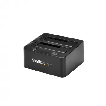 StarTech.com Dual-Bay USB 3.0 do SATA Stacja dokująca dla dysków twardych, USB Stacja dokująca dysków twardych, Zewnętrzna stacja dokująca 2.5/3.5 cala SATA I/II/III SSD/HDD, Zatoka dysków twardych z możliwością hot-swap, Ładowanie od góry