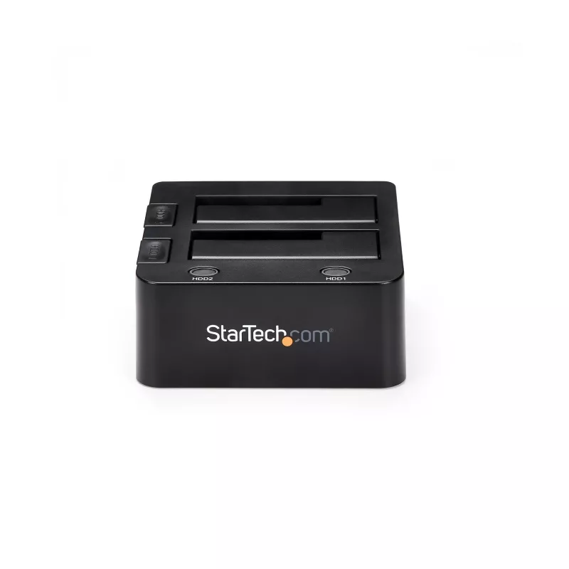 StarTech.com Dual-Bay USB 3.0 do SATA Stacja dokująca dla dysków twardych, USB Stacja dokująca dysków twardych, Zewnętrzna stacja dokująca 2.5/3.5 cala SATA I/II/III SSD/HDD, Zatoka dysków twardych z możliwością hot-swap, Ładowanie od góry
