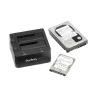 StarTech.com Dual-Bay USB 3.0 do SATA Stacja dokująca dla dysków twardych, USB Stacja dokująca dysków twardych, Zewnętrzna stacja dokująca 2.5/3.5 cala SATA I/II/III SSD/HDD, Zatoka dysków twardych z możliwością hot-swap, Ładowanie od góry
