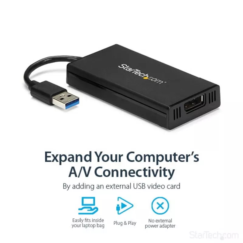 StarTech.com Adapter USB 3.0 na DisplayPort - Certyfikowany DisplayLink - 4K 30Hz