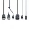 StarTech.com 2-portowy hybrydowy przełącznik KVM USB-C DisplayPort z kablami, 4K 60 Hz, kompaktowy KVM ze zintegrowanymi kablami hosta USB-A/DisplayPort/Audio 1,8 m i USB-C 1,2 m, zasilany z magistrali – przełączanie zdalnym przyciskiem/skrótami klawiszowymi