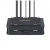 StarTech.com Przełącznik KVM z kablem USB-C 2-portowy, wyjście DisplayPort 4K 60Hz, kompaktowy KVM ze zintegrowanymi kablami USB-C/Audio 1,2 m, zasilany z magistrali - zdalne przełączanie przyciskiem/skrotami klawiszowymi
