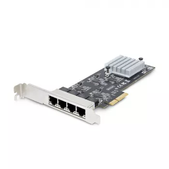 Karta sieciowa StarTech.com 4-Port 2.5Gbps NBASE-T PCIe, Intel I225-V, 4-portowa karta sieciowa, wielogigabitowa karta NIC, karta sieciowa PCI Express do serwera, stacjonarny interfejs Ethernet