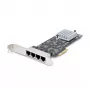 Karta sieciowa StarTech.com 4-Port 2.5Gbps NBASE-T PCIe, Intel I225-V, 4-portowa karta sieciowa, wielogigabitowa karta NIC, karta sieciowa PCI Express do serwera, stacjonarny interfejs Ethernet