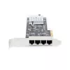 Karta sieciowa StarTech.com 4-Port 2.5Gbps NBASE-T PCIe, Intel I225-V, 4-portowa karta sieciowa, wielogigabitowa karta NIC, karta sieciowa PCI Express do serwera, stacjonarny interfejs Ethernet