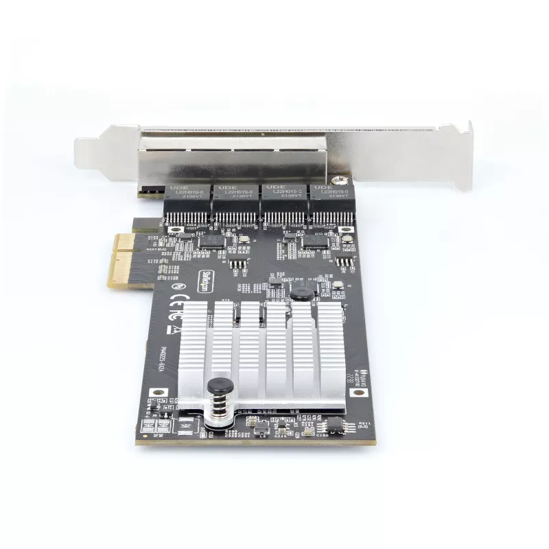 Karta sieciowa StarTech.com 4-Port 2.5Gbps NBASE-T PCIe, Intel I225-V, 4-portowa karta sieciowa, wielogigabitowa karta NIC, karta sieciowa PCI Express do serwera, stacjonarny interfejs Ethernet